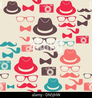 Hipster nahtlose Muster Stock Vektor