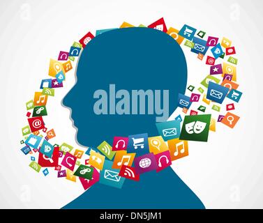 Cloud-computing-Anwendungen Stock Vektor