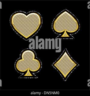 Spielkarten-Symbole Stock Vektor