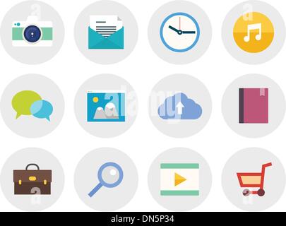 Moderne flach Icons set Stock Vektor