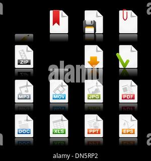 Dokumente schwarz / / Professional Serie Stock Vektor