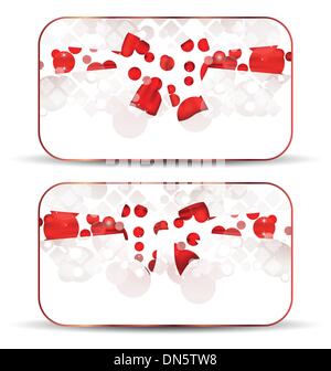 Weihnachtskarten mit Geschenk-Bögen Stock Vektor