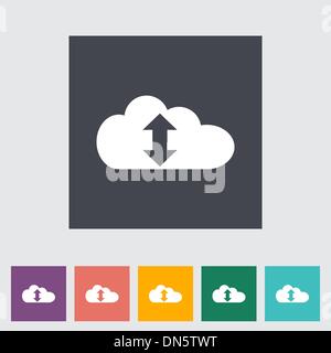 Cloud-computing-flach-Symbol Stock Vektor