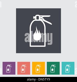 Feuerlöscher-flach-Symbol. Stock Vektor