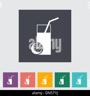 Obst Saft flache Symbol. Stock Vektor