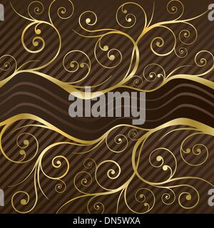 Luxus Kaffee-Menü oder Schokolade Kastenabdeckung Stock Vektor