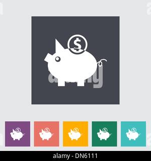 Sparschwein-Symbol. Stock Vektor