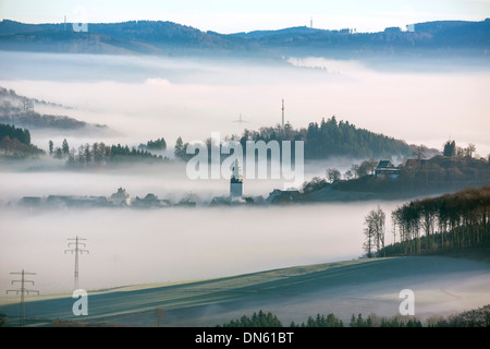 Eversberg in Nebel, Meschede, Sauerland Region, North Rhine-Westphalia, Deutschland Stockfoto