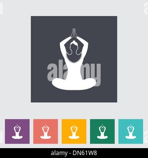 Yoga-flach-Symbol. Stock Vektor