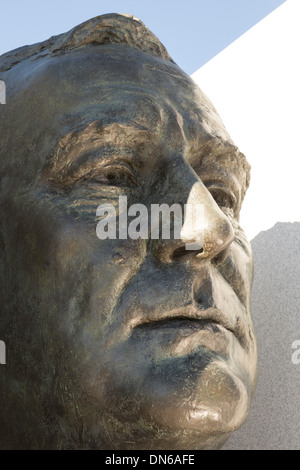 Franklin Delano Roosevelt Büste Skulptur im Park vier Freiheiten auf Roosevelt Island, New York, USA Stockfoto