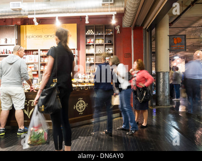 'Gewürze & necken' im Chelsea Market, NYC Stockfoto