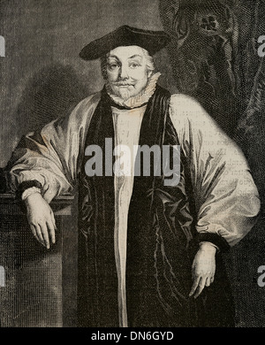 William Laud (1573-1645). Erzbischof von Canterbury. Gravur in die Universalgeschichte, 1883. Stockfoto