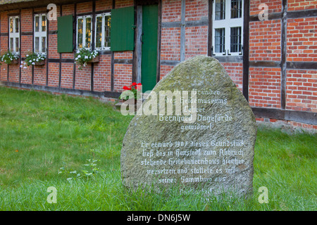 DAT Ole Huus Heath Museum über Landwirtschaft, Freilichtmuseum in Wilsede, Lüneburg Heath / Lunenburg Heathland, Niedersachsen, Deutschland Stockfoto