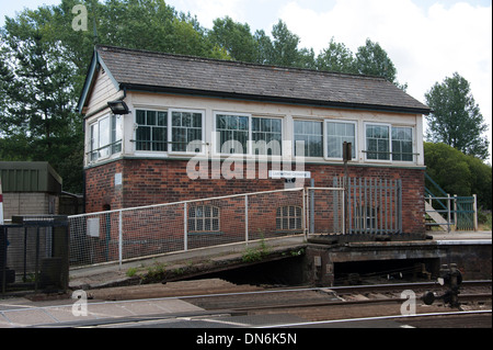 Lostwithiel Eisenbahn Stellwerk aufgeführten Gebäude Cornwall UK Stockfoto