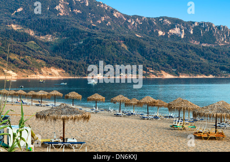 Saint George Beach auf der Insel Korfu in Griechenland Stockfoto