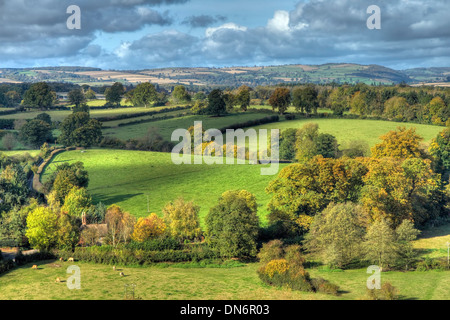 Shropshire-Landschaft in der Nähe von Ludlow, England. Stockfoto