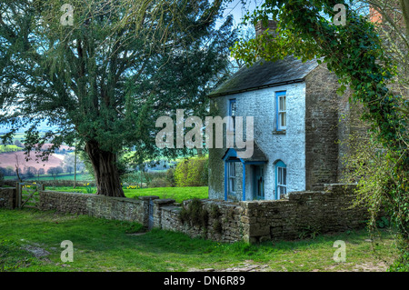 Ziemlich walisischen Landhaus in der Nähe von White Castle, Monmouthshire, Wales, UK. Stockfoto