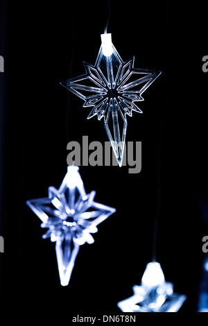 Snow Flake blau weißen führte leicht hängenden Kokosnuss Stockfoto