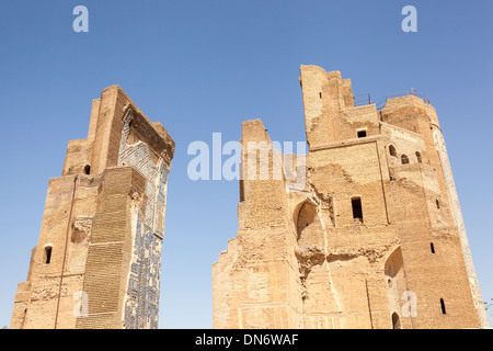 Reste der Eingang zum Ak Serai Palast, auch bekannt als Ak Sarai, Ak Saray und weißer Palast, Shakhrisabz, Usbekistan Stockfoto