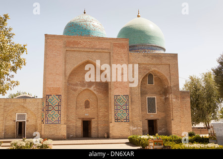 Sheikh Shamsiddin Kulol und Gumbazi Saidon Mausoleen, Dorut Tilovat Komplex, Shakhrisabz, Usbekistan Stockfoto