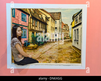 Kunstgenuss am Art in Paradise Galerie in Chiang Mai, Thailand Stockfoto