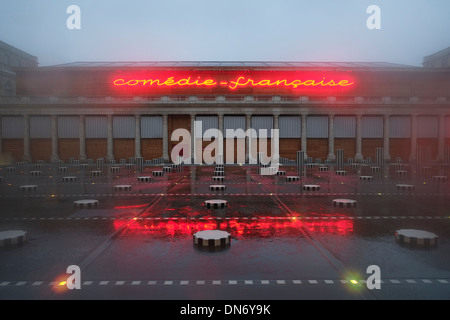 Temporäre Gebäude der Comédie-Française Paris im Regen 2013 Stockfoto