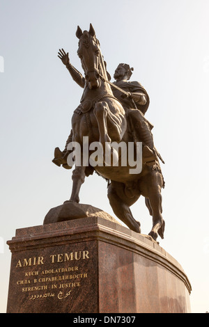 Statue von Amir Timur, auch bekannt als Temur und Tamerlane, Taschkent, Usbekistan Stockfoto