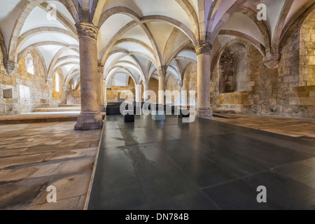 Kloster Santa Maria, Anfänger Schlafsaal, Alcobaca, Estremadura und Ribatejo Provinz, Portugal Stockfoto