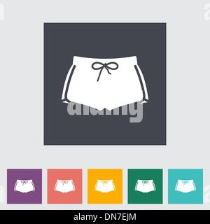 Sport Shorts einzelne flache Symbol. Stock Vektor