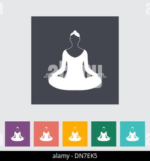 Yoga-flach-Symbol. Stock Vektor