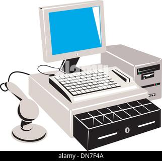 Computer-Kasse Stock Vektor