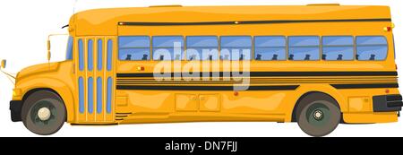 Schulbus-cartoon Stock Vektor