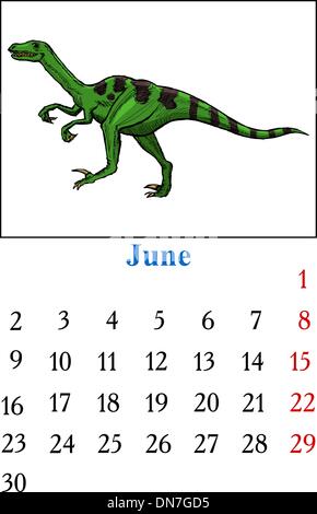 Kalender Juni 2014 Stock Vektor