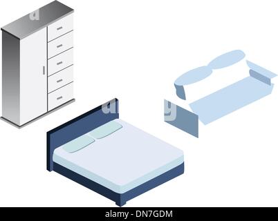 Möbel-Icon-Set Stock Vektor