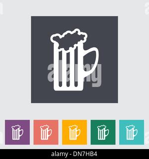Bier-flach-Symbol Stock Vektor