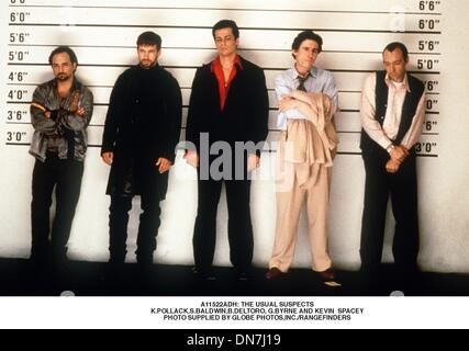 16. Januar 2001 - A11522ADH: Die üblichen Verdächtigen. K.POLLACK,S.BALDWIN,B.DELTORO, G.BYRNE UND KEVIN SPACEY. VON geliefert (Kredit-Bild: © Globe Photos/ZUMAPRESS.com) Stockfoto