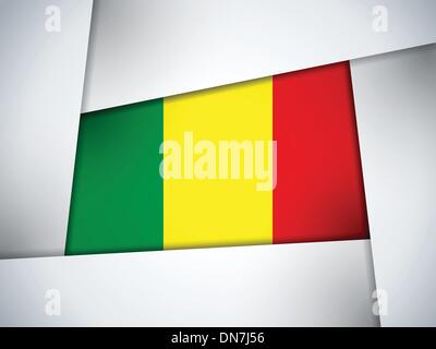 Mali-Land Flagge geometrischen Hintergrund Stock Vektor