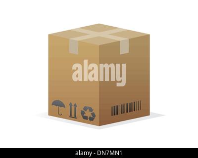 Karton-box Stock Vektor
