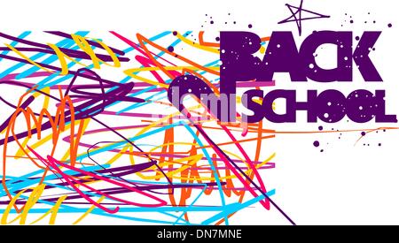 Zurück zu Schule farbigen Hintergrund Stock Vektor