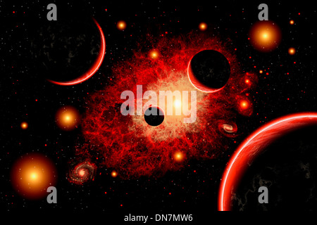 Rote Riesen star System Stockfoto