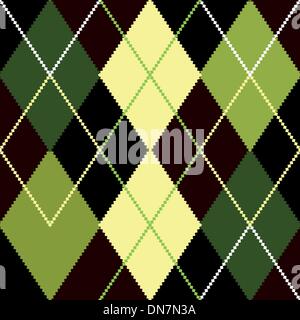 Vektor-grüne Argyle-Muster Stock Vektor