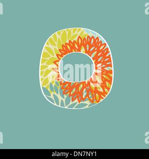 kalligraphische Buchstaben O Stock Vektor