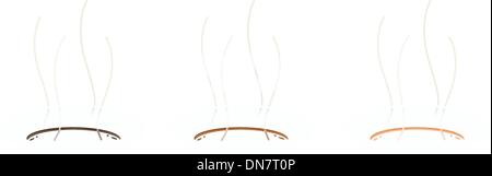 Drei Arten von Kaffee in Einweg-Cup Stock Vektor