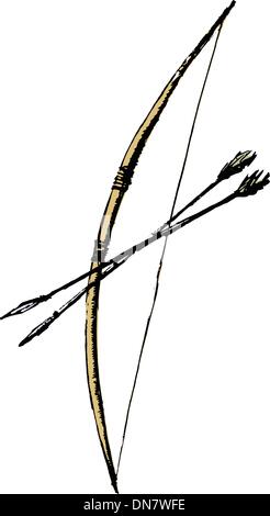 Pfeil und Bogen Stock Vektor