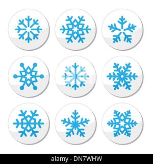 Weihnachten Schneeflocken Icons Set Winter Weihnachten Symbole gesetzt - Schnee Stock Vektor