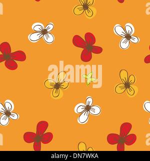 Nahtloses Muster mit abstrakten hand gezeichnete Blumen Stock Vektor