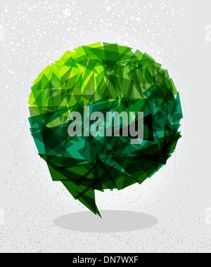 Grüne soziale Blase Form. Stock Vektor