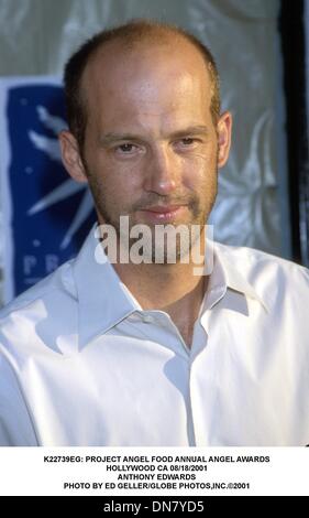 19. August 2001 - K22739EG: Projekt "ANGEL FOOD" jährliche ANGEL AWARDS. HOLLYWOOD CA 08/18/2001.ANTHONY EDWARDS. ED GELLER / 2001 (Kredit-Bild: © Globe Photos/ZUMAPRESS.com) Stockfoto