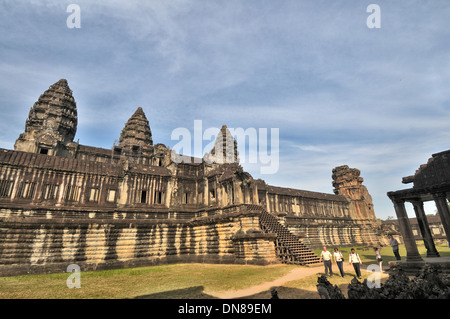 Angkor Wat fünf zentralen Heiligtümer Stockfoto