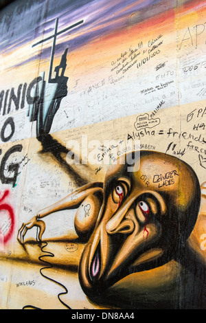 Graffiti auf der Berliner Mauer Deutschland Europa Stockfoto